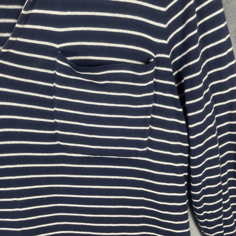 LRL LAUREN JEANS CO. Blue & White Striped 3/4 Sleeve Cotton Dress Size Large - Picture 4 of 5